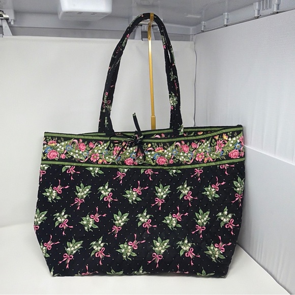 Vera Bradley Handbags - Vera Bradley New Hope Breast Cancer Vintage Tote Black Pink Green READ